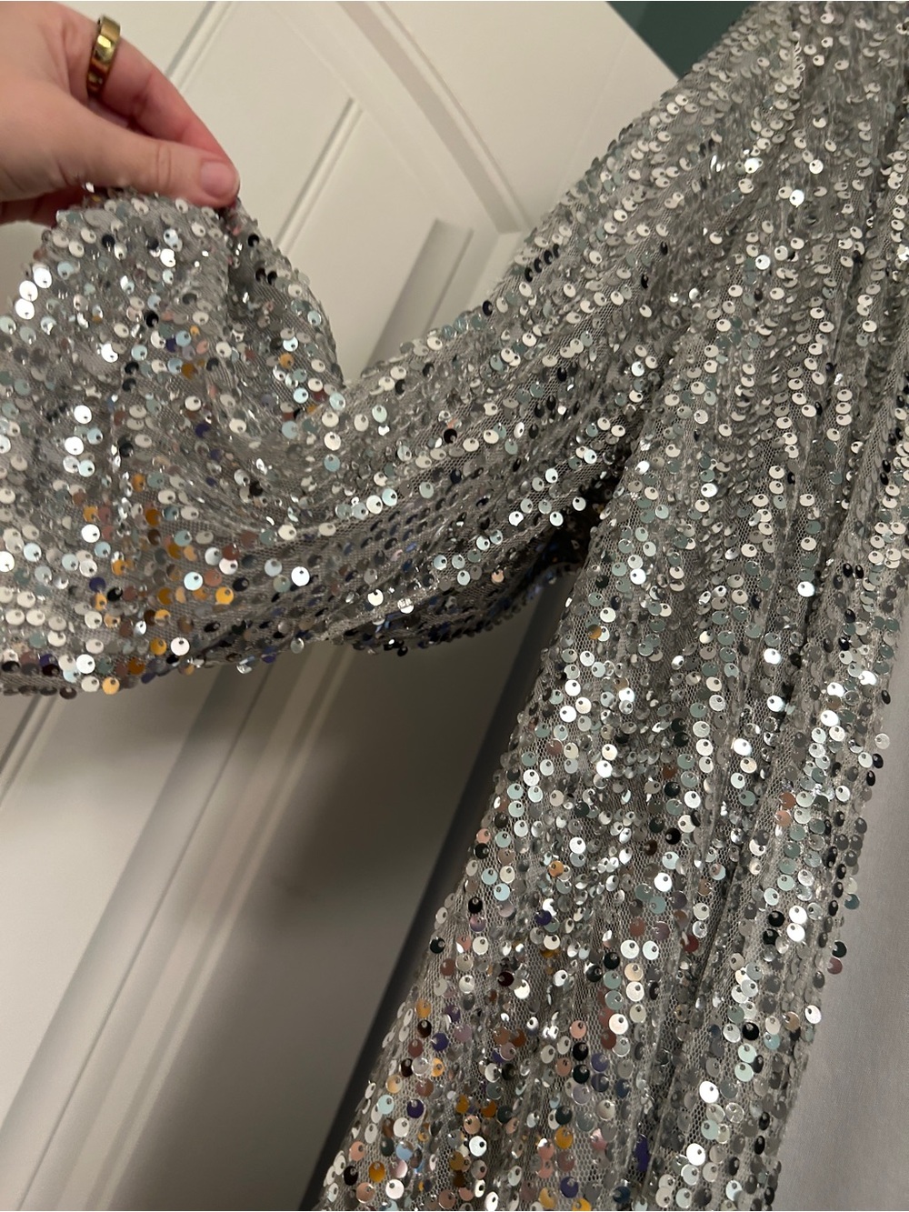 torrid Silver Sequin Wrap Scarf